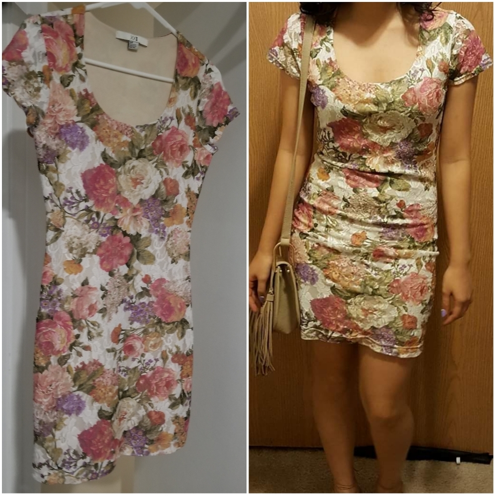 Forever21 floral space bodycon